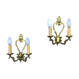 Pair of bronze sconces