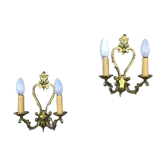Pair of bronze sconces