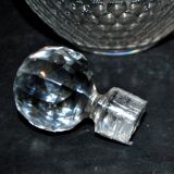 Antique Baccarat tortoiseshell cut crystal liqueur carafe H18cm 1900