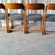 Ensemble de 4 chaises traîneau Baumann