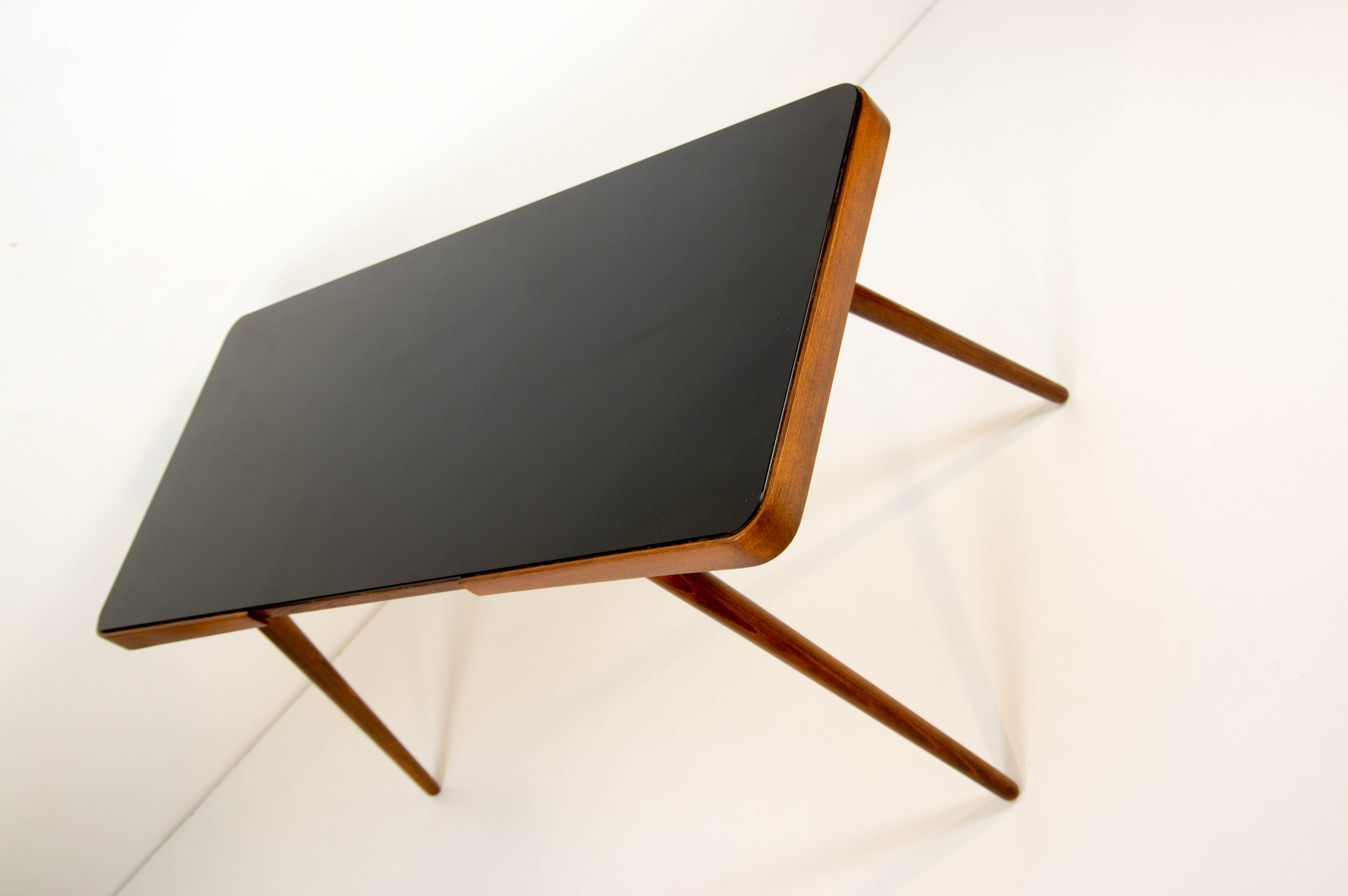 Black Glass Coffee Table by Jiri Jiroutek, 1963