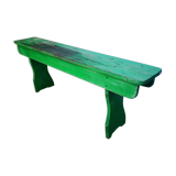 Green farm bench