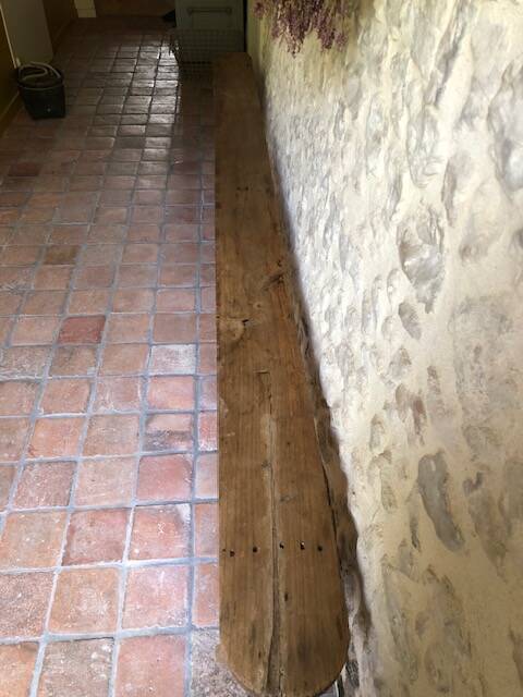Large renovated farm bench