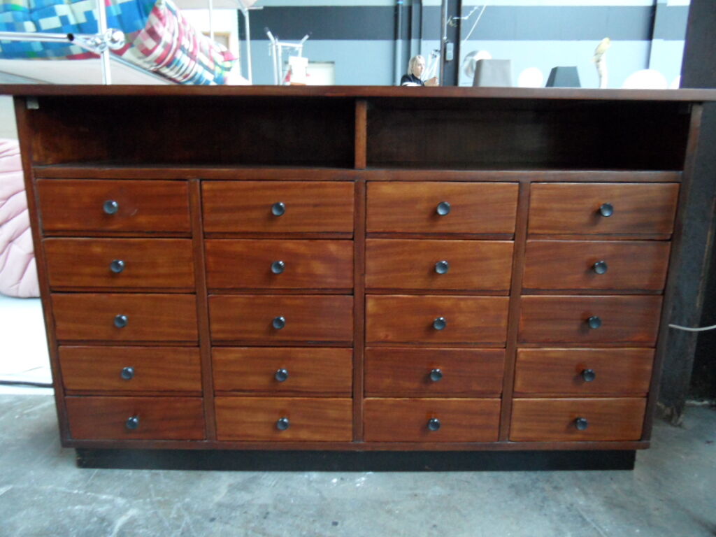 Vintage mahogany apothecary  cabinet