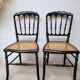 Paires de chaises Napoléon III  assises cannées