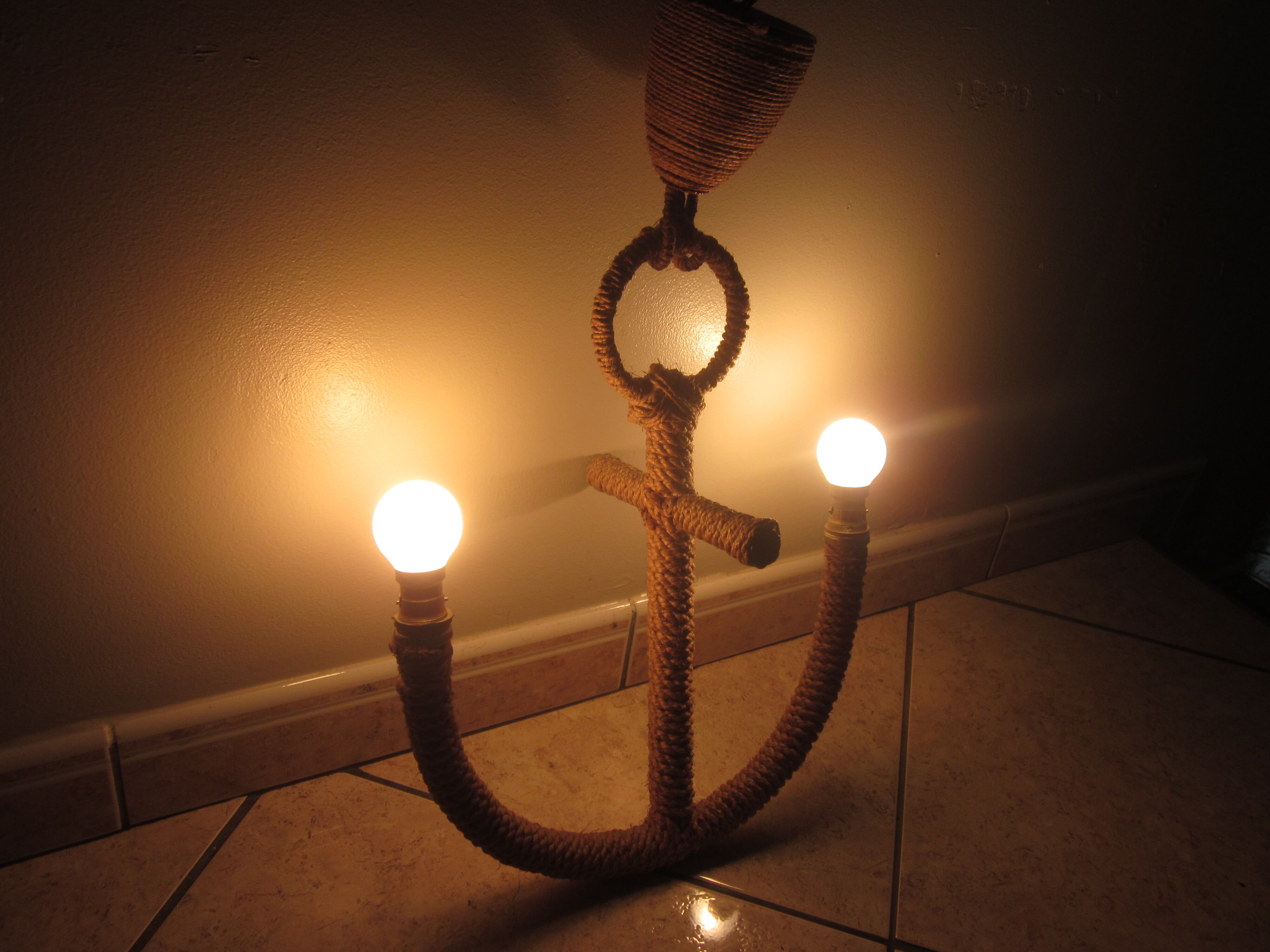 Rope chandelier of the 1950s