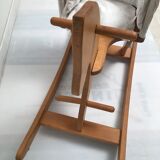 Rocking horse white wicker basket Moulin Roty