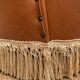 Vintage cognac fringe tub chairs