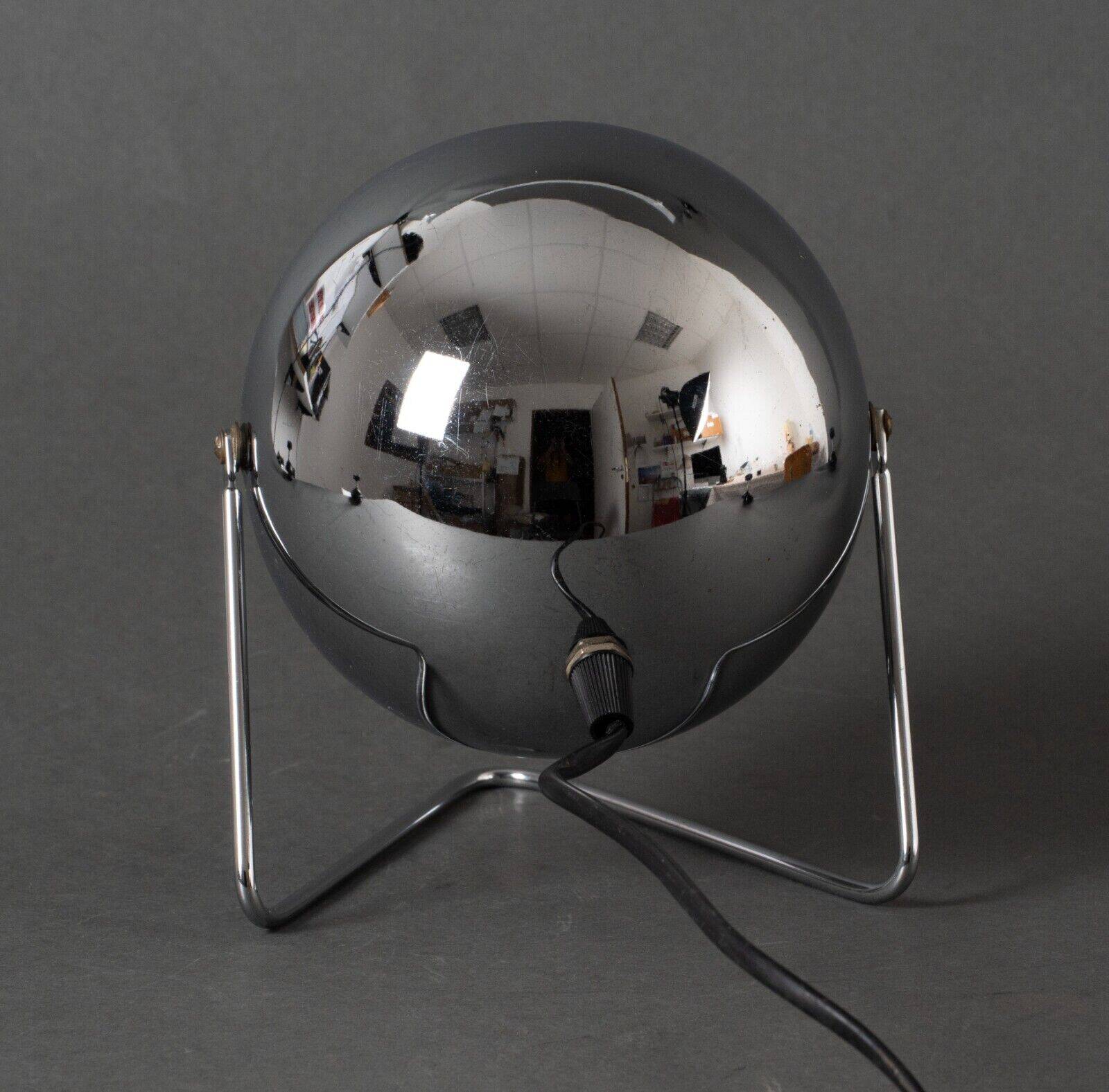 1970 lamp in chrome metal with tubular base