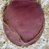 Miroir ancien ovale doré – style Louis XVI avec nœud ruban