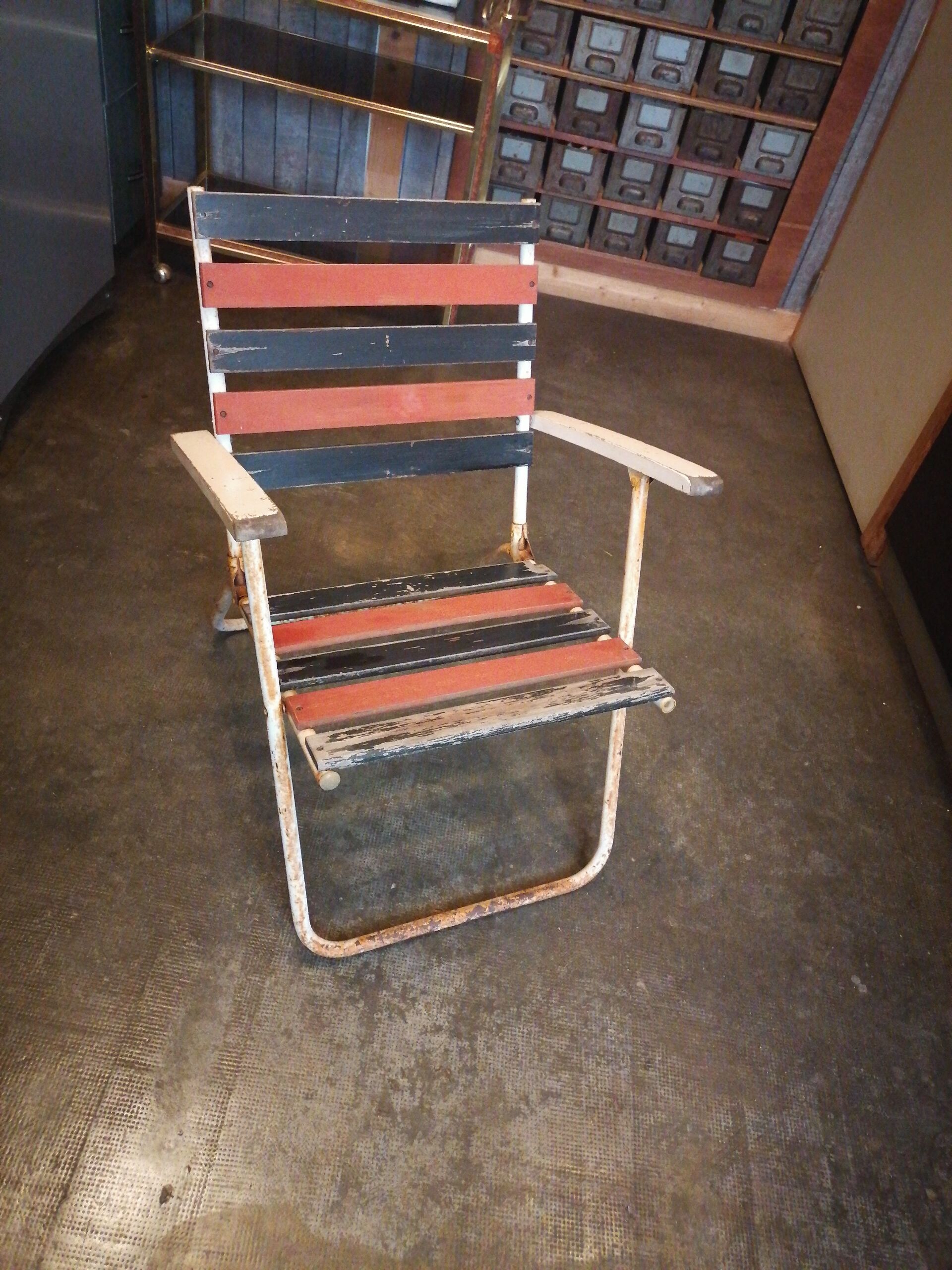 Garden folding armchair 1950 60