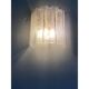 Set of Two Venied-White Alabastro Strips “Listelli” Murano Glass Gold 24k Wall Sconce by SimoEng