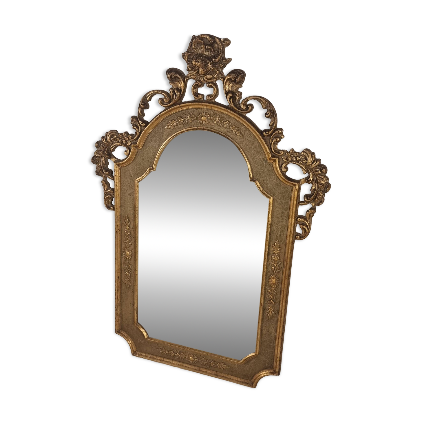 Vintage Gold Victorian Style Wood Wall Mirror