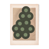 Collage on dated and signed paper without frame