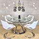 Vintage Chrome French design dining room set Boris Tabacoff 1970s