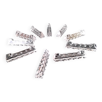 Set of 10 Lead Crystal Knife Rests, Triangular Shape
