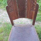 Set of 6 art deco chairs.