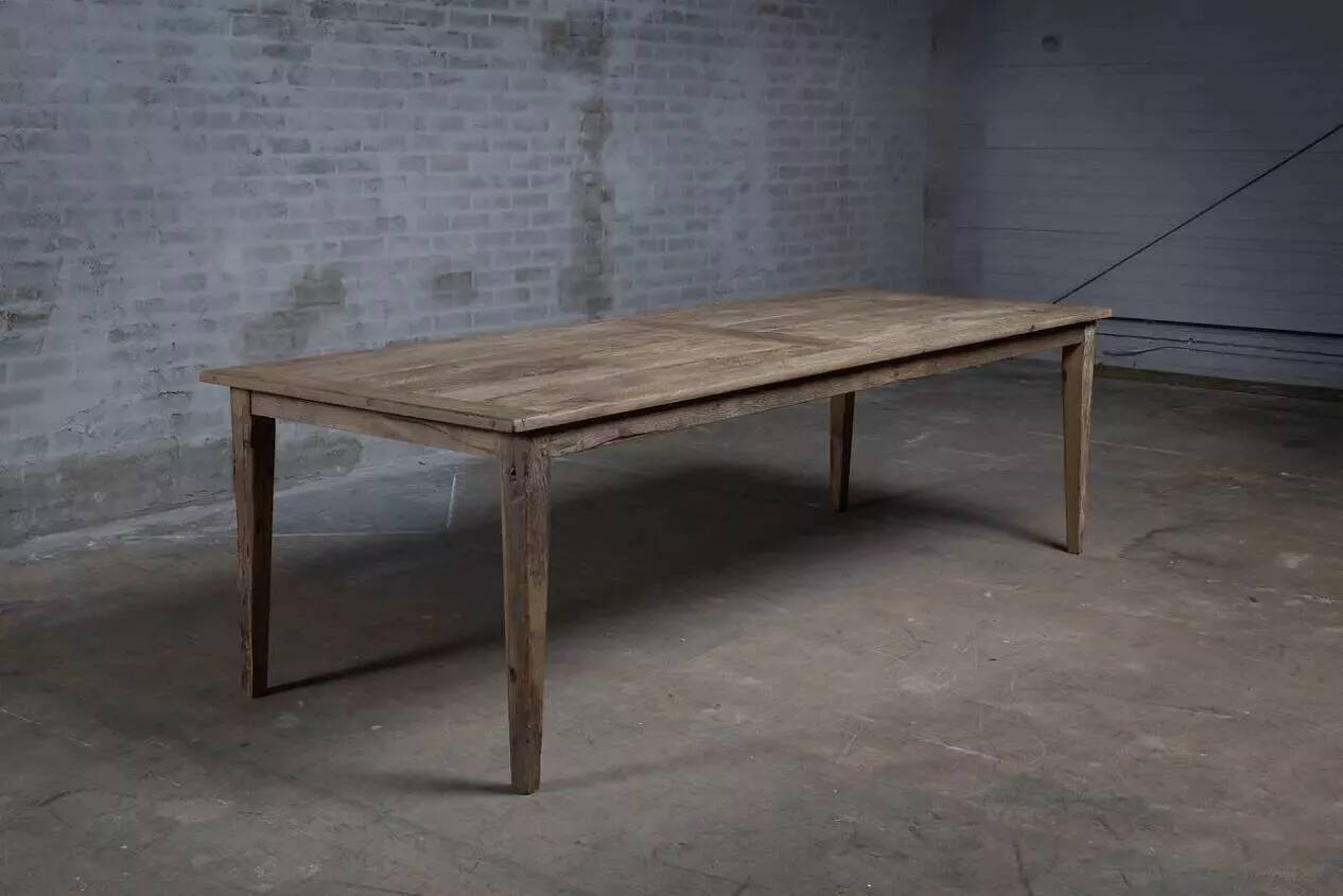 Solid oak farmhouse table Provence - 250 cm long