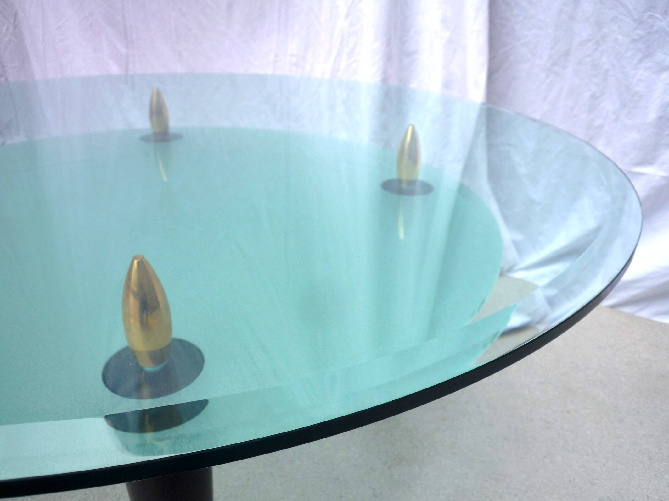 2-tier glass coffee table