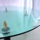 2-tier glass coffee table