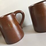 3 mugs grès du marais vintage