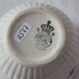 Covered sugar bowl half-porcelain Lunéville Keller and Guerin A587