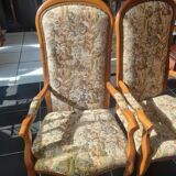 Pair of antique Voltaire armchairs