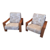 Pair of Scandinavian design armchairs.