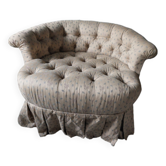 UPHOLSTERED TOAD ARMCHAIR NAPOLEON III