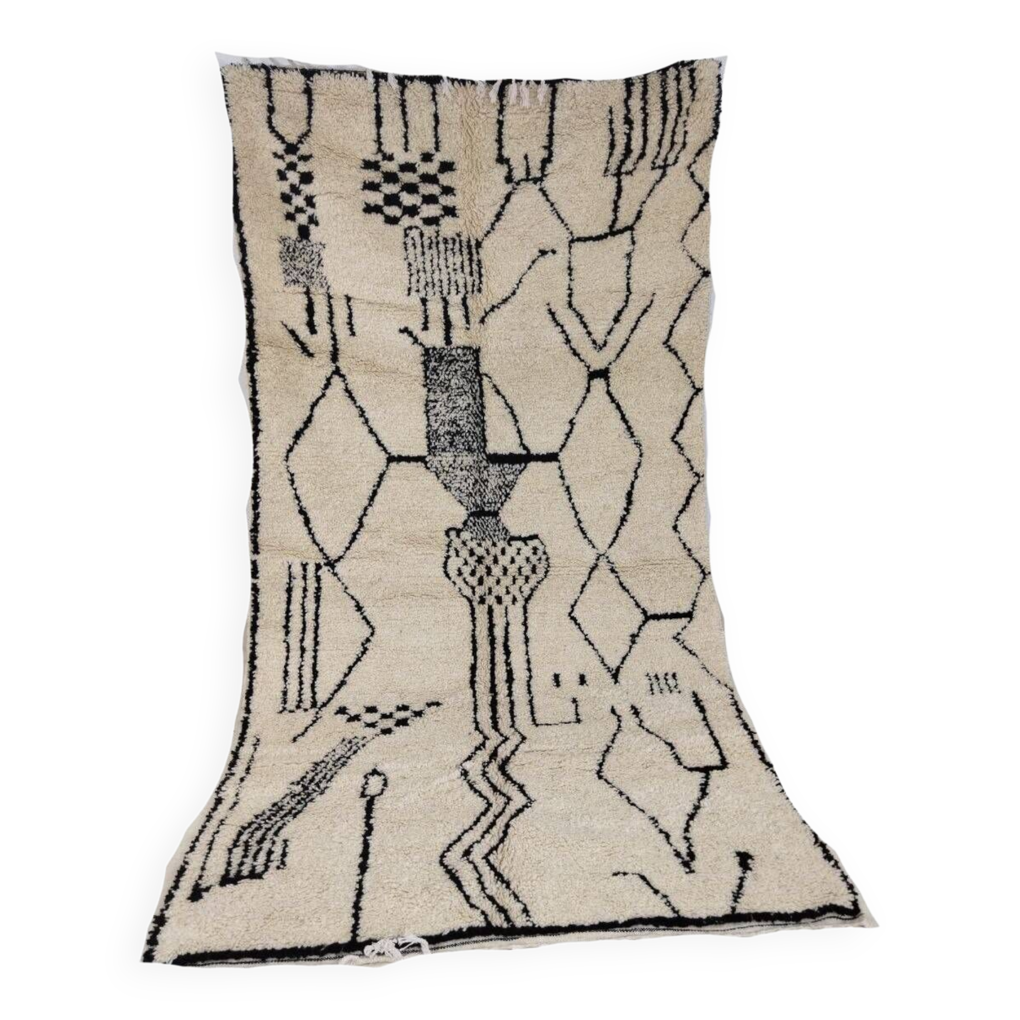 Handmade moroccan berber rug 278 x 150 cm