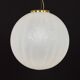 Extra Large Murano glass, handblown "frosted drop" pendant with brass detail