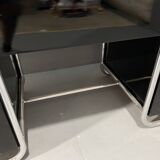 Bureau moderniste tchécoslovaque en chrome et bois, années 1950, Europe