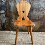 Solid fir chalet chair