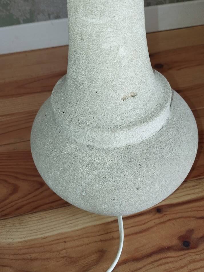pied de lampe vintage en grès chamotté