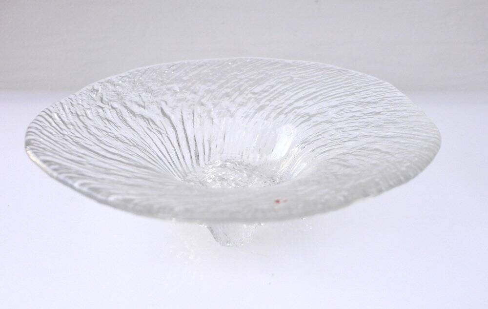 Bol en verre d'art finlandais Avanti par Tapio Wirkkala pour Iittala, 1979