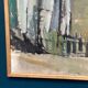 Original Swedish Oil on Canvas – “Abstract Landscape” by S. Hamlet – Dated 1960 – Vintage and Framed – 66 × 48 cm (26" × 18.9")