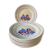 Set of 10 flat plates K&G Lunéville, model Sylvain