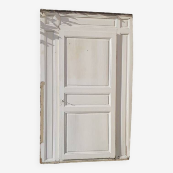 Cupboard door h201.5xl91.5cm with its 19th century molded frame