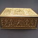 Golden brass cigar box manufactured by Erhard & Söhne around 1920