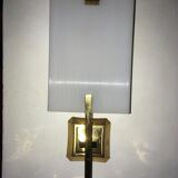 Pair of vintage 1950 brass wall light  perspex