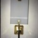 Pair of vintage 1950 brass wall light  perspex