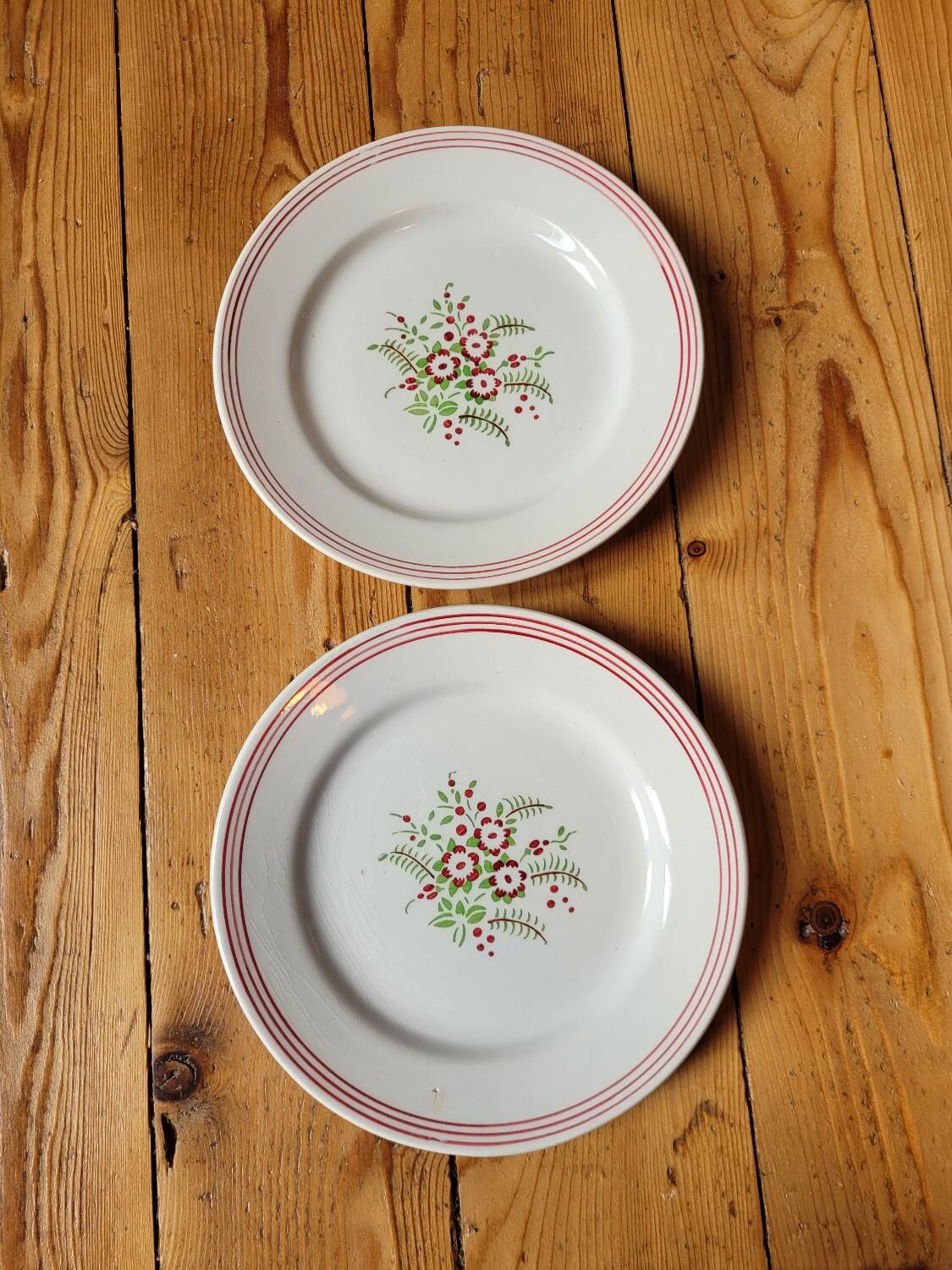 Set of 8 Sologne dessert plates from Lunéville