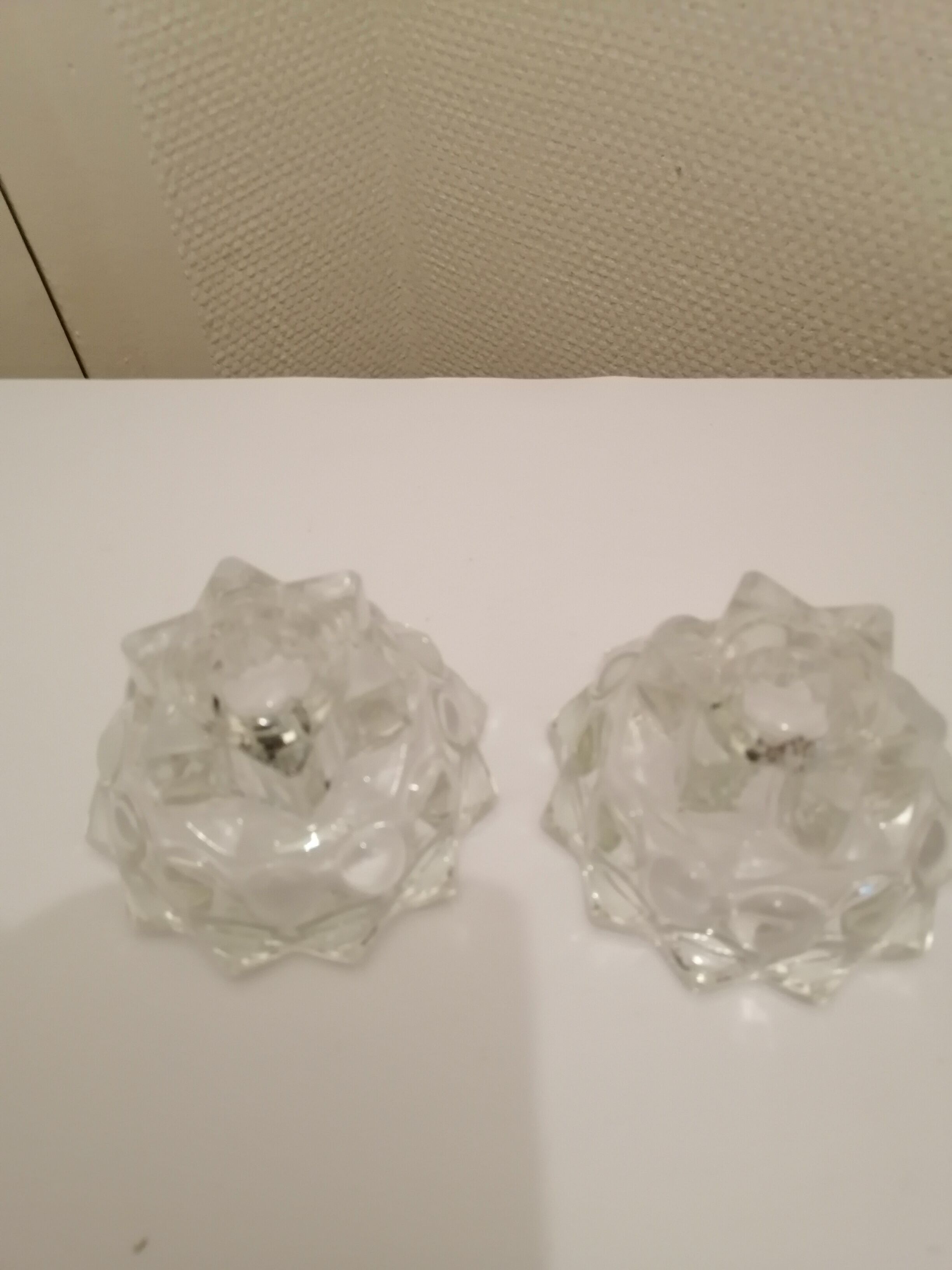 Vintage glass candle holder