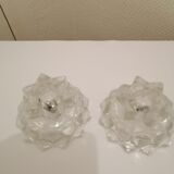 Vintage glass candle holder