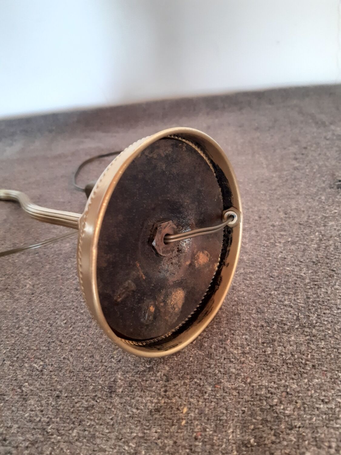 Brass beaded lamp from the 1900s