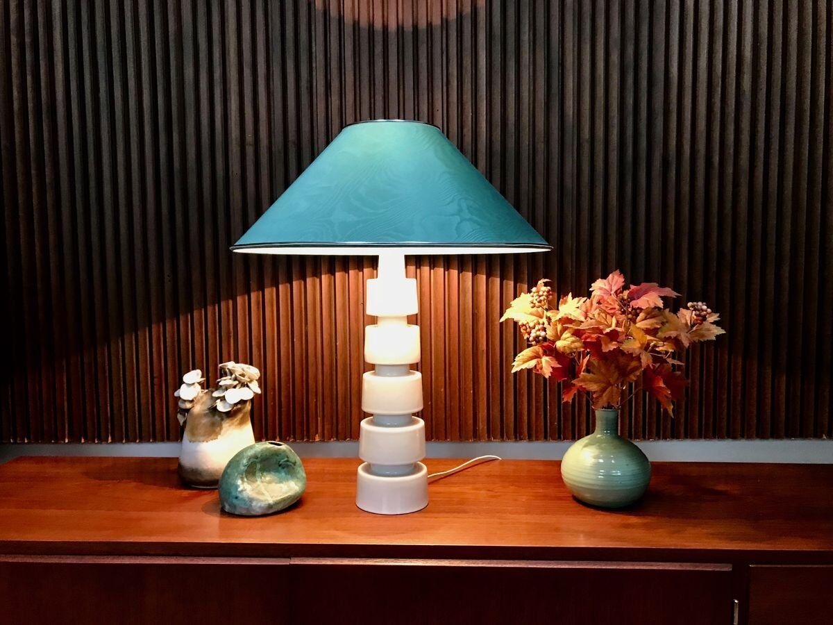 Sculptural Glazed Ceramic Art Table Lamp, Germany 1960s