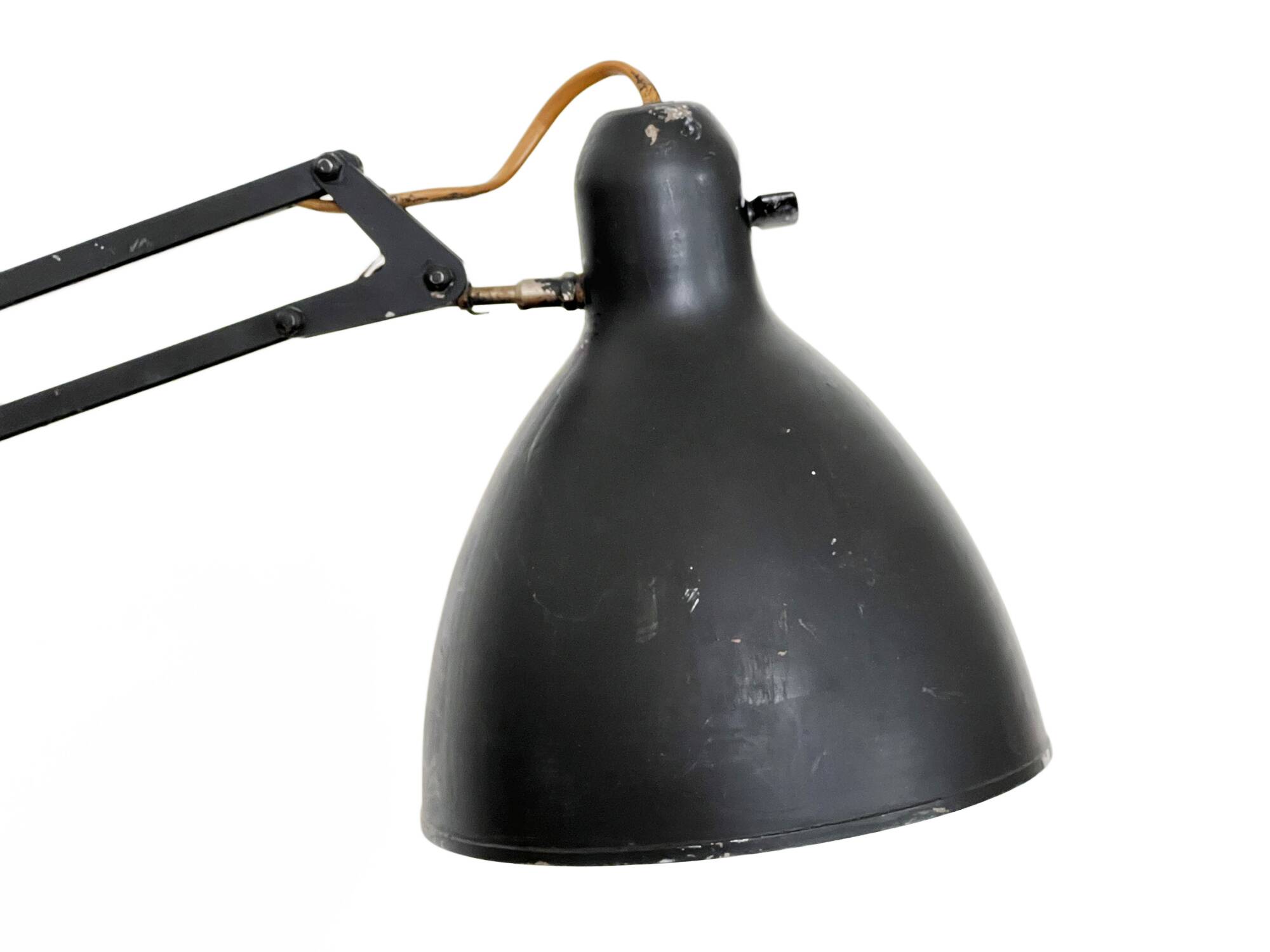 Matte black architect lamp Luxo 1001 by Jac Jacobsen for Luxo. Norway 1950s