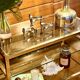 Title: Hollywood Regency chrome & glass side table – 1970s