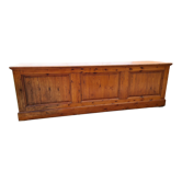 Old store counter in pitch pine 280 cm wide