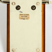 Lampe de table en métal léger en teck Kaiser Leuchten des années 1960.